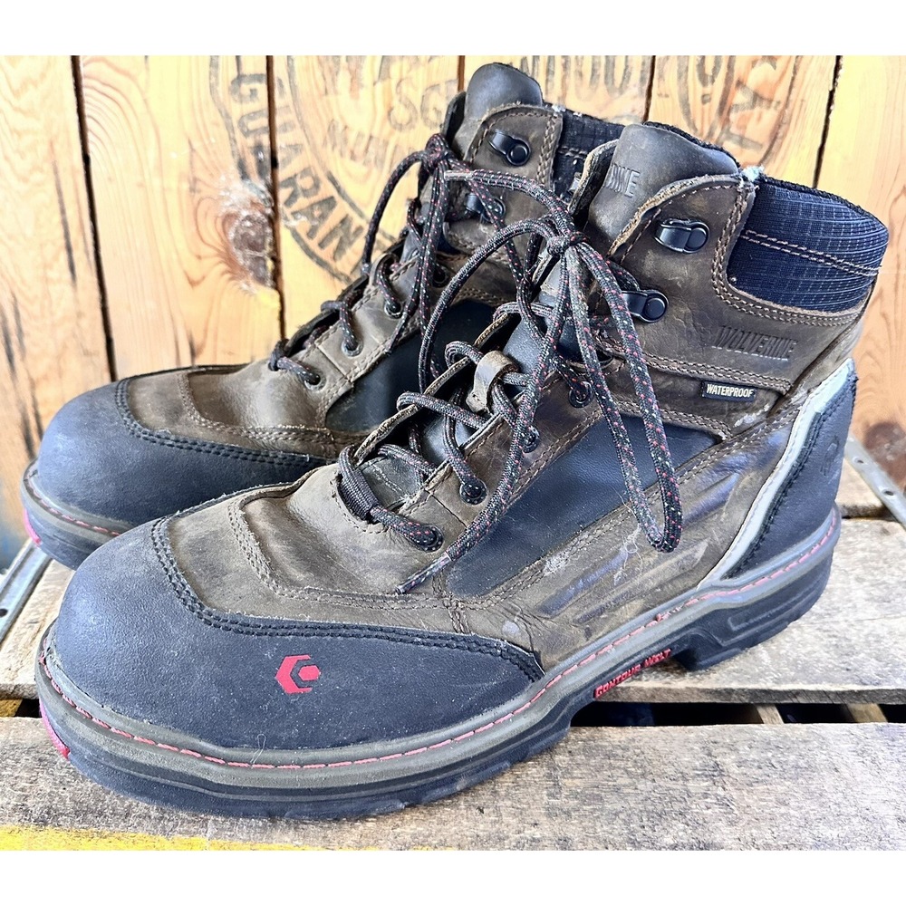 Wolverine Work Boots Steel Toe Oil Resistant ASTM F2413 11 Men's Sz 12 EW Brown